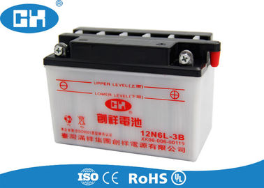 Custom 12v 6Ah Dry Charged Motorcycle Battery 145 * 72 * 97mm Acid Resistance