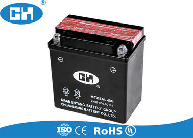 12v 5Ah Rechargeable Motorcycle Battery , Black Agm Motorcycle Battery