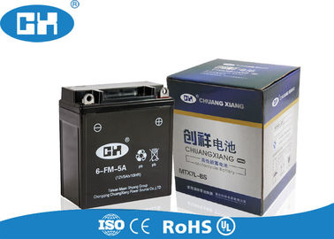 Black 12v 5ah Lifan Motorcycle Battery , Sealed Maintenance Free Motorcycle Battery