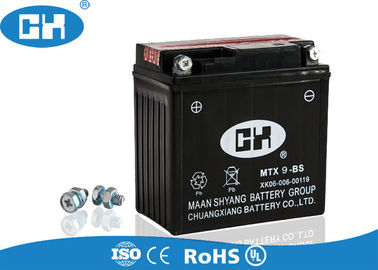 Dry Cell 12v 9ah Battery Motorcycle , Black 125cc Scooter Battery 135 * 76 * 136mm